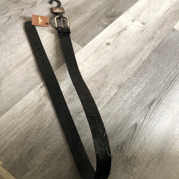 Patricia Nash Vietri Tooled Floral Black Leather Belt Size L NWT - Picture 9 of 16